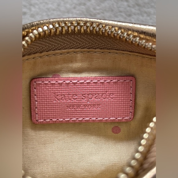 Kate Spade gold leather zip key coin purse - Picture 8 of 8